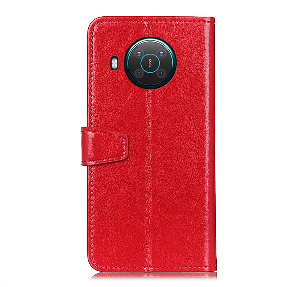 Wallet Stand Design Full Protection Leather Protective Case for Nokia X10/X20 - Red-10