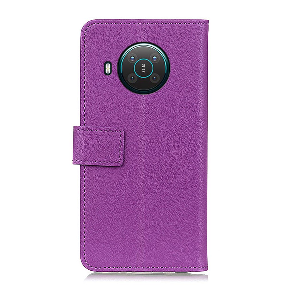 Leather Stand Case with Card Slots for Nokia X20/X10 - Purple-10