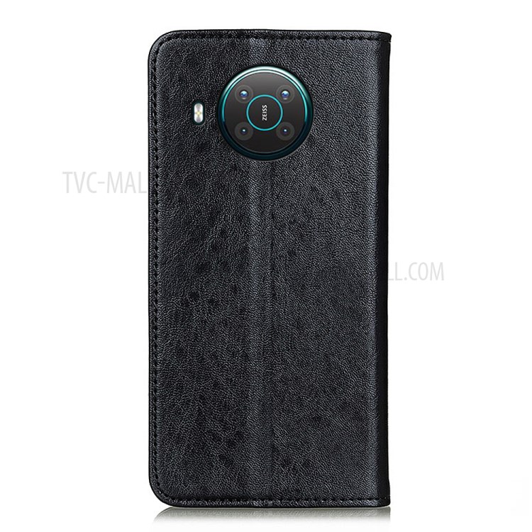 For Nokia X10/X20 Auto-absorbed Design PU Leather Crazy Horse Texture Wallet Stand Phone Case - Black-3