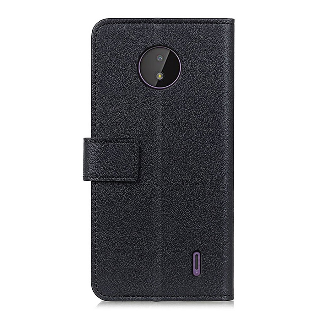 Leather Stand Wallet Design Cell Phone Case Cover for Nokia C10/C20 - Black-3