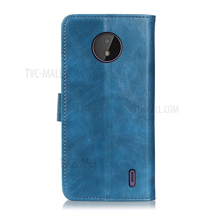 PU Leather Wallet Design Phone Stand Case Shell for Nokia C10/C20 - Blue-2