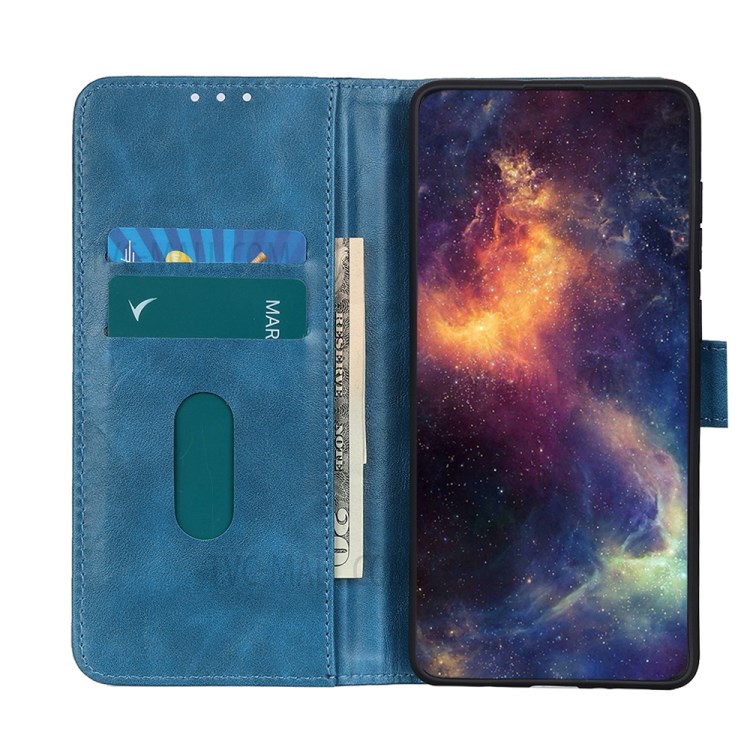PU Leather Wallet Design Phone Stand Case Shell for Nokia C10/C20 - Blue-5