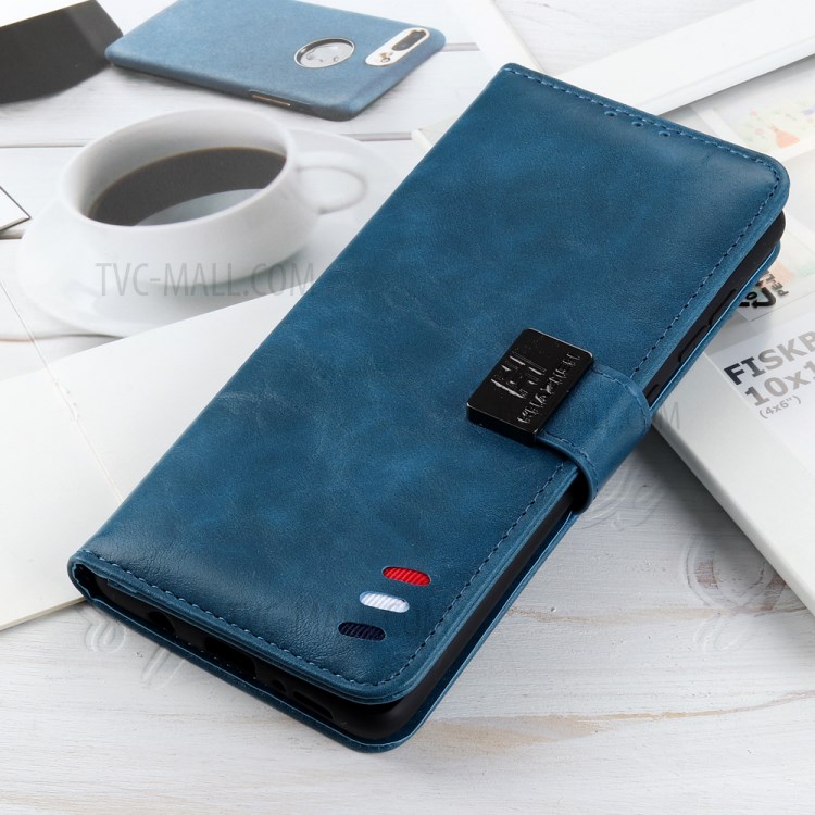PU Leather Wallet Design Phone Stand Case Shell for Nokia C10/C20 - Blue-8
