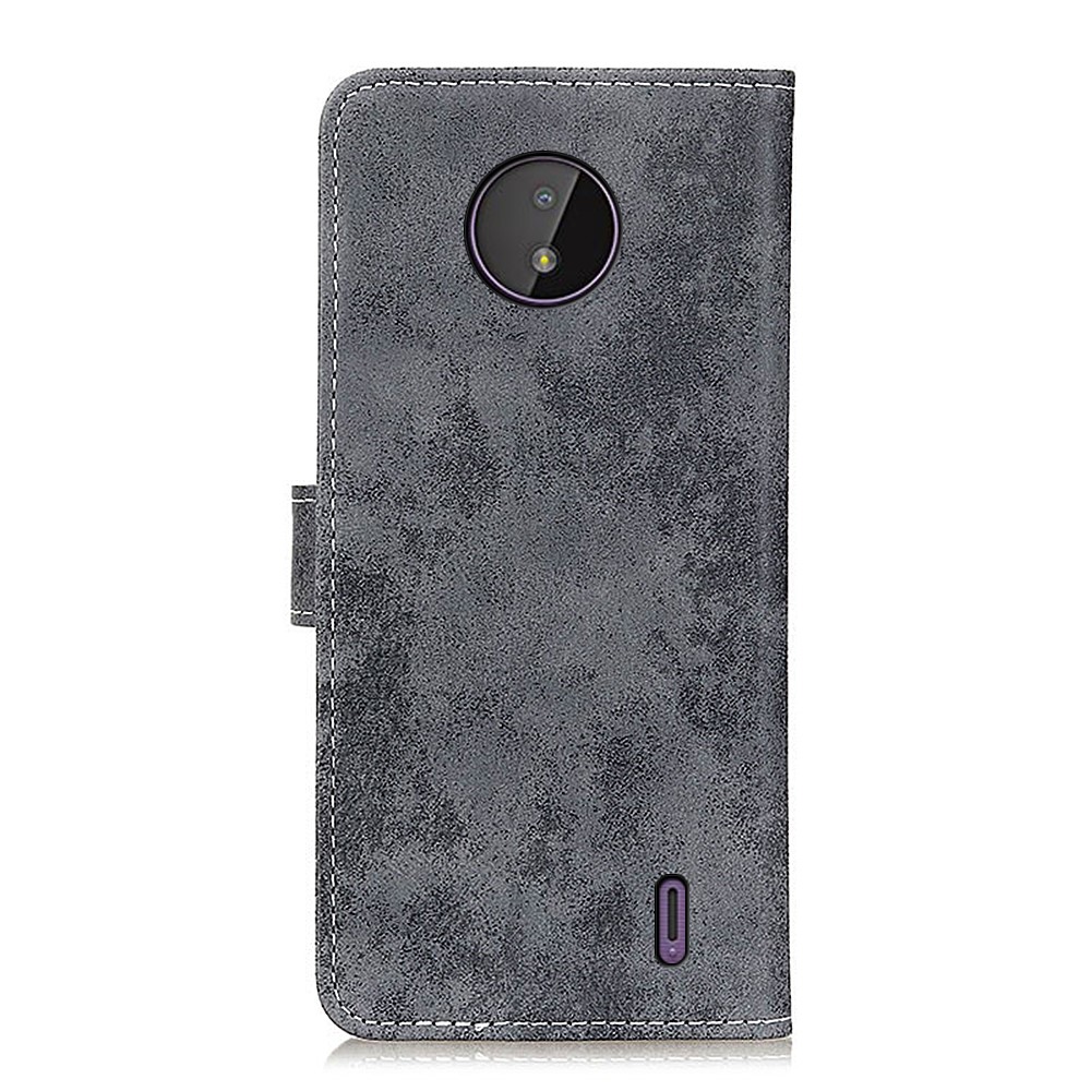 Retro Style Full Body Coverage Drop Protection Stand PU Leather Case with Magnetic Closure for Nokia C10 / C20 - Black-3