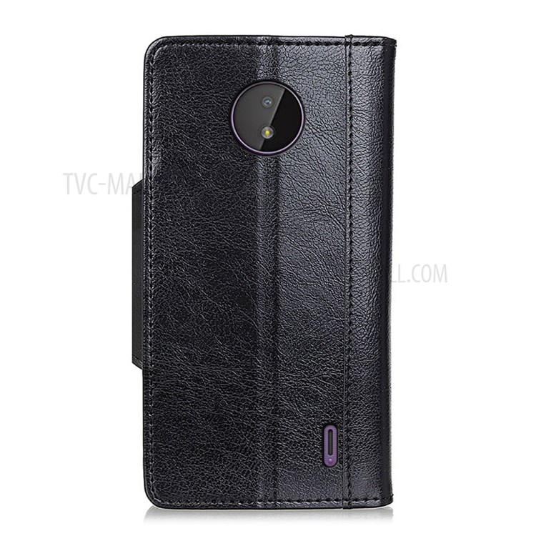Full Body Protection Durable Soft PU Leather Magnetic Phone Case with Viewing Stand for Nokia C10 / C20 - Black-2