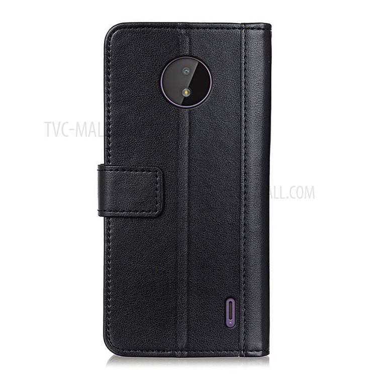 PU Leather Wallet Stand Phone Cover Case for Nokia C10/C20 - Black-3