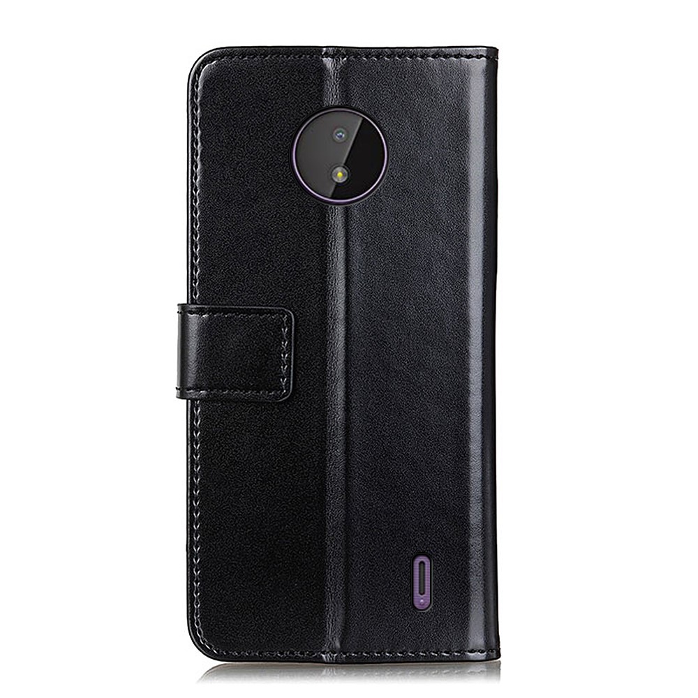 Smooth Surface Wallet Stand Leather Protector Case Cover for Nokia C10 / C20 - Black-3