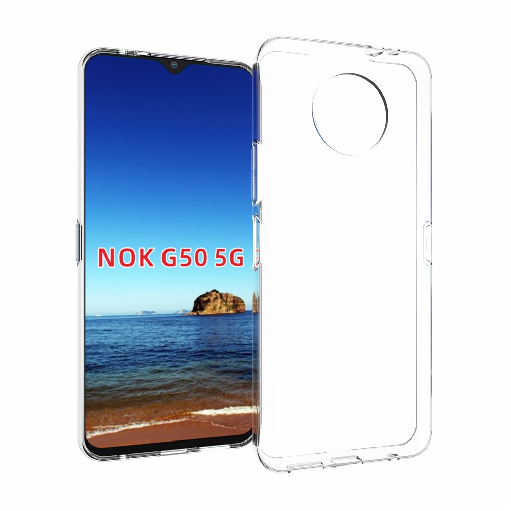 10Pcs/Pack Flexible Clear TPU Watermark-Free Inner Scratch-Resistant Protective Case Cover for Nokia G50 5G-1