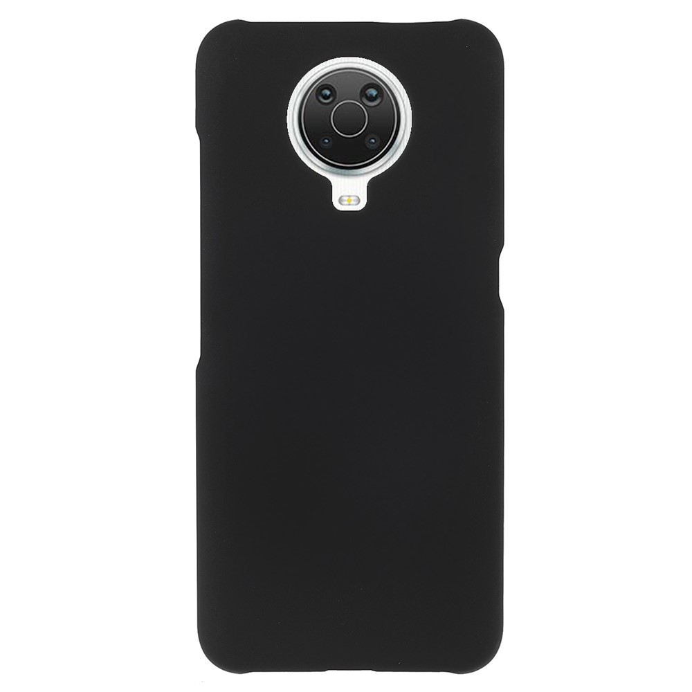 Glossy Surface Rubberized Finish Well-protected PC Hard Phone Shell Cover for Nokia G10/G20 - Black-1