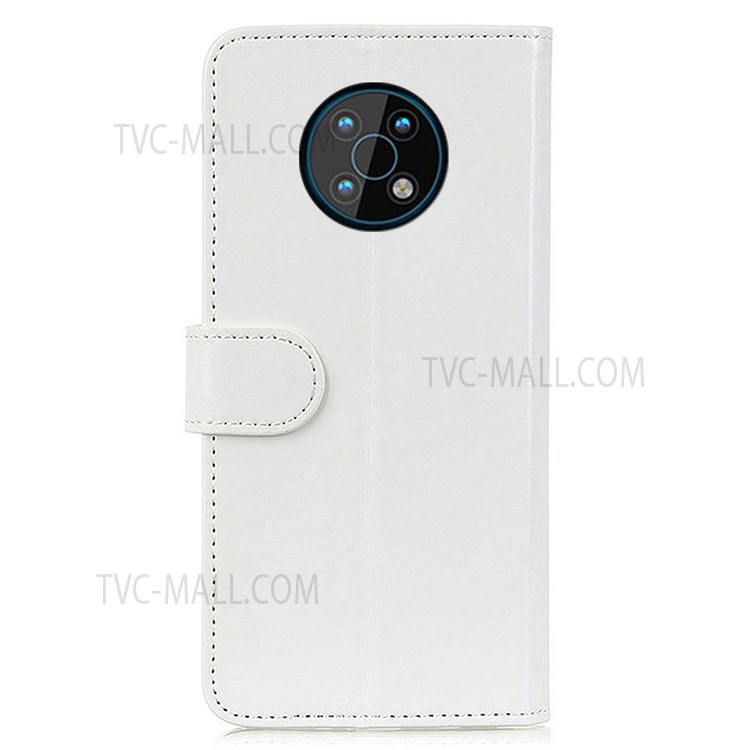 Crazy Horse Texture PU Leather + TPU Protective Cover Case with Wallet Stand for Nokia G50 - White-3