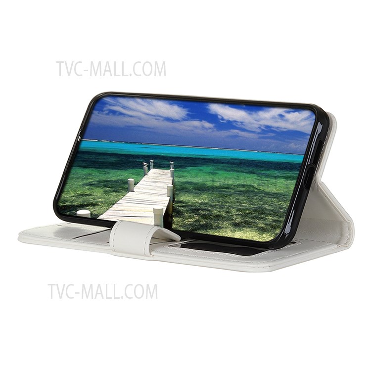 Crazy Horse Texture PU Leather + TPU Protective Cover Case with Wallet Stand for Nokia G50 - White-4