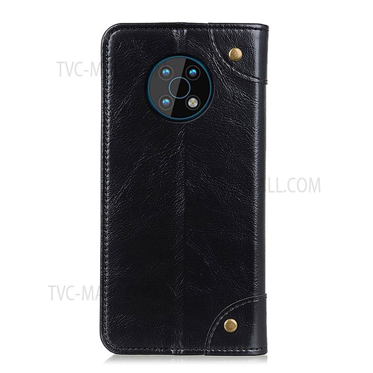 Flip Phone Case Anti-fall Anti-scratch Automatic Closure Wallet Design Leather Phone Stand Cover for Nokia G50 - Black-3