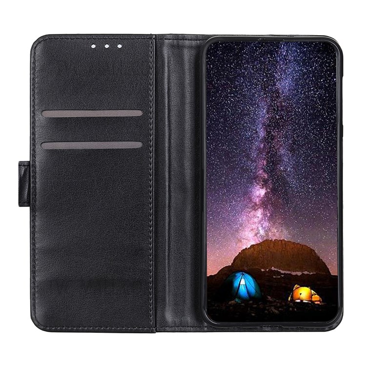For Nokia G50 Premium PU Leather Stand Wallet Flip Folio Cover Shockproof TPU Interior Phone Case - Black-4