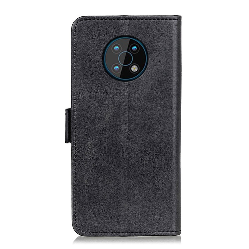 Textured PU Leather Wallet Stand Dual Magnetic Clasp Phone Case Shockproof Flip Cover for Nokia G50 - Black-3