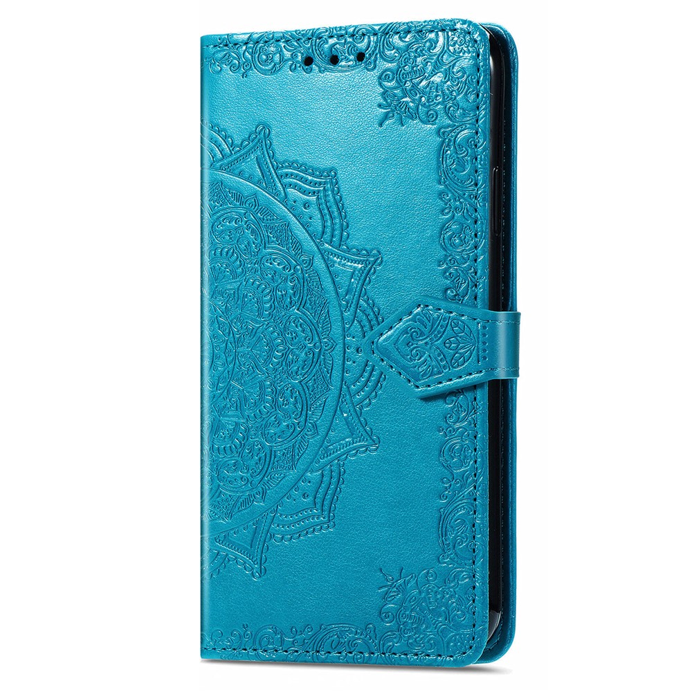 Protective Cover Mandala Flower Embossment Leather Magnetic Clasp Anti-Drop Wallet Stand Phone Case for Nokia G50 - Blue-2