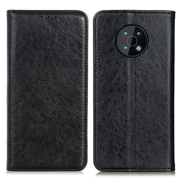 Crazy Horse Texture Wallet Stand Auto Closure Magnetic PU Leather Phone Cover Protector for Nokia G50 - Black-1