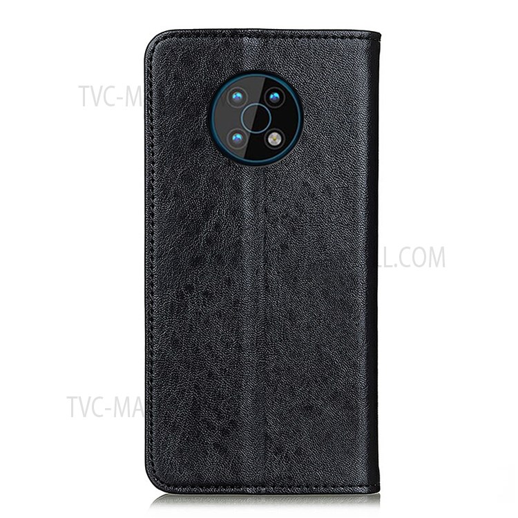 Crazy Horse Texture Wallet Stand Auto Closure Magnetic PU Leather Phone Cover Protector for Nokia G50 - Black-3