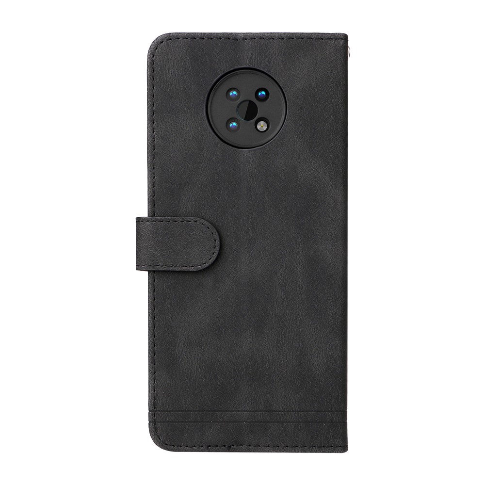 Flip Cover Retro Tree Pattern Metal Button Decor Stand Wallet PU Leather Phone Case for Nokia G50 - Black-3