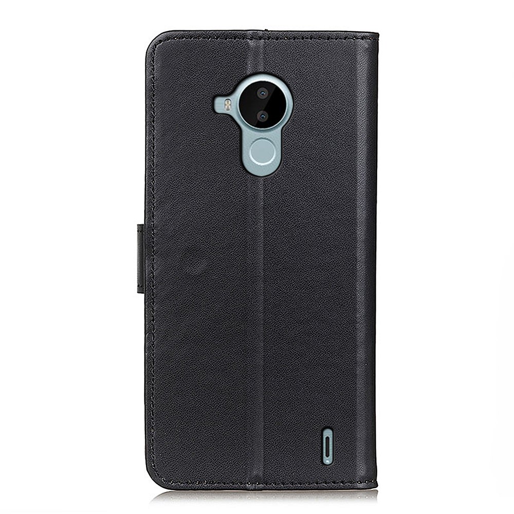 PU Leather Flip Wallet Case Magnetic Closure Shockproof Protective Stand Cover for Nokia C30 - Black-3
