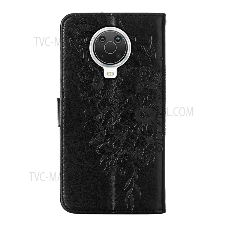 Stylish Fashionable Imprinting Pattern Wallet Mobile Phone Case PU Leather Surface Stand Phone Cover with Hand Strap for Nokia 6.3 / G20 / G10 - Black-3