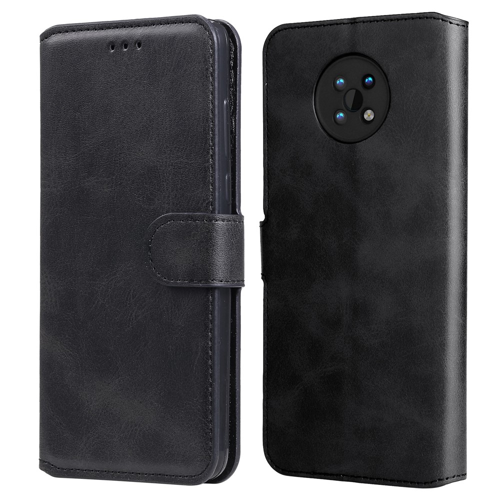 Classic Stand Folio Flip Anti-scratch Cover PU Leather Wallet Drop-proof Mobile Phone Case Shell for Nokia G50 5G - Black-1