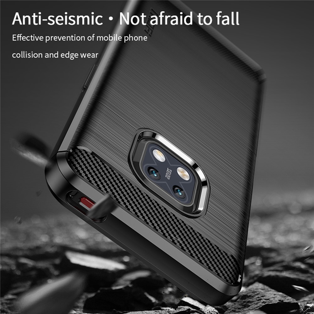 MOFI Shockproof Lightweight Brushed Carbon Fiber Design Soft TPU Covering Case for Nokia XR20 - Black-5