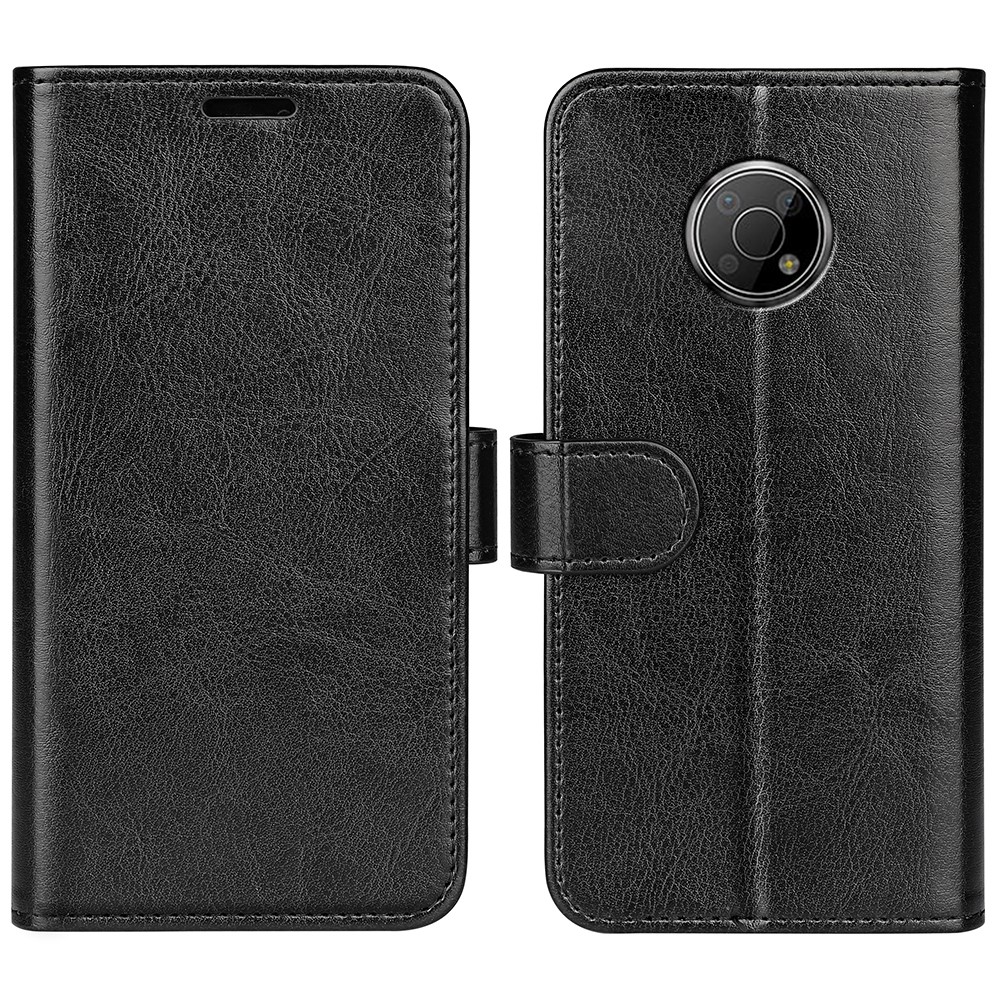 Smart Phone Crazy Horse Texture PU Leather Coated Soft Inner TPU Stand Wallet Flip Phone Case for Nokia G300 - Black-1