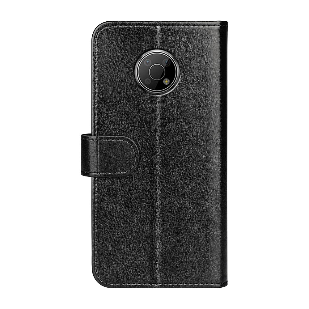 Smart Phone Crazy Horse Texture PU Leather Coated Soft Inner TPU Stand Wallet Flip Phone Case for Nokia G300 - Black-3