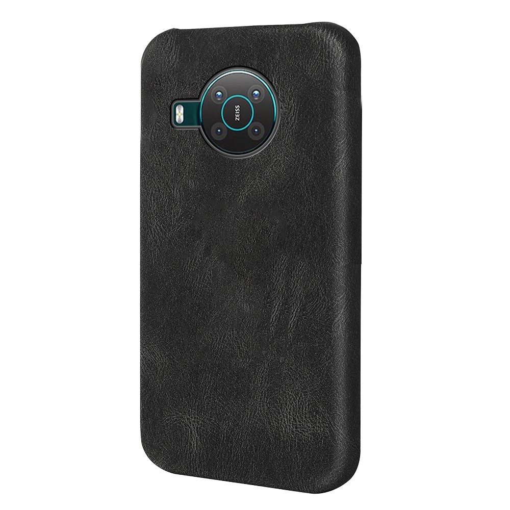PU Leather Coated PC Anti-scratch Case Well-protected Drop-proof Mobile Phone Shell for Nokia X10/X20 - Black-2