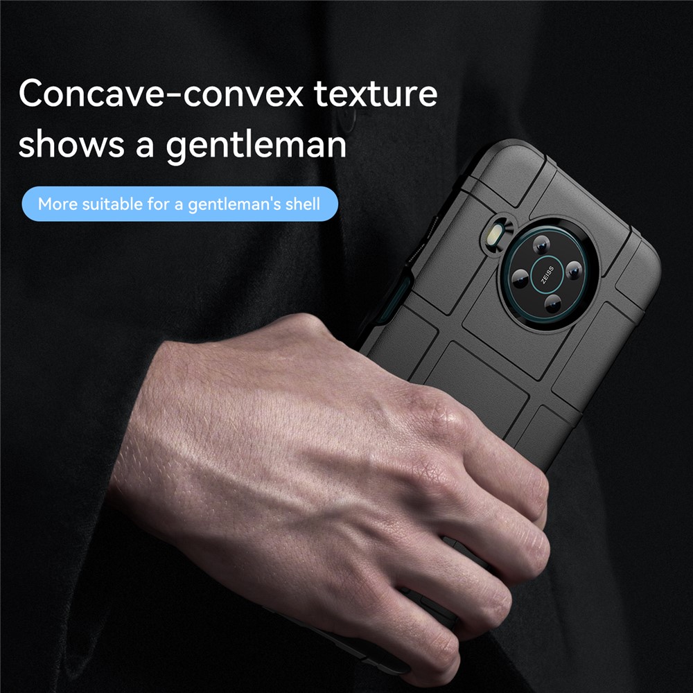 Rugged Square Grid Design Thickened Soft TPU Shockproof Protection Anti-Drop Cover for Nokia X100 - Black-5