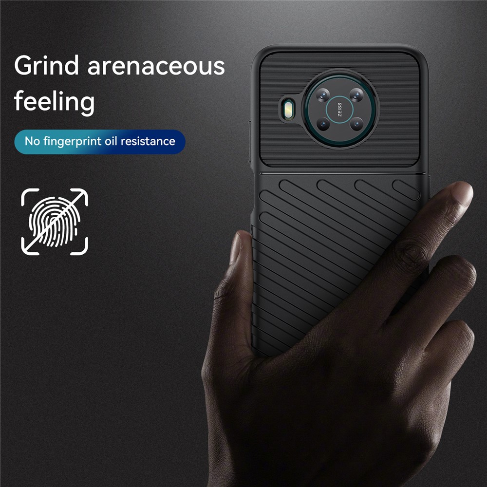 Thunder Series Twill Texture Thickened Strong Protection Soft TPU Anti-Scratch Protective Cover for Nokia X100 - Black-3
