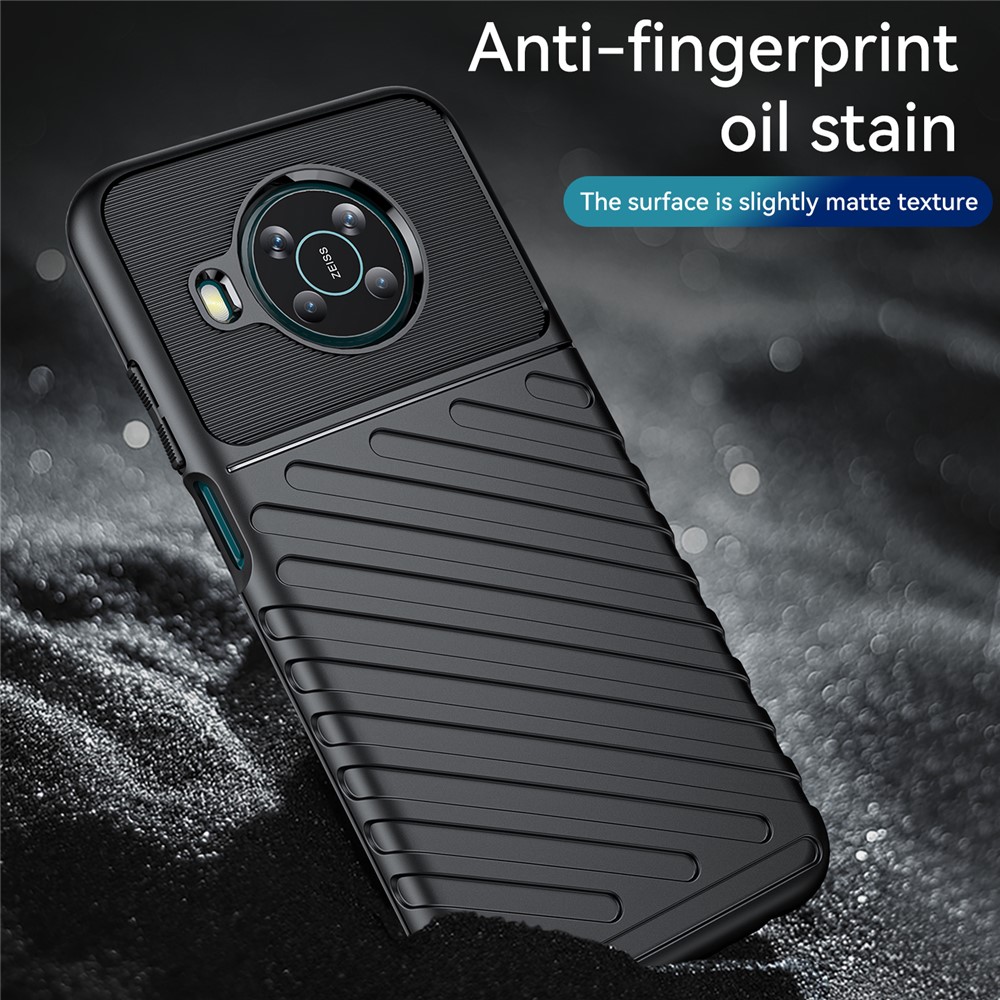 Thunder Series Twill Texture Thickened Strong Protection Soft TPU Anti-Scratch Protective Cover for Nokia X100 - Black-5