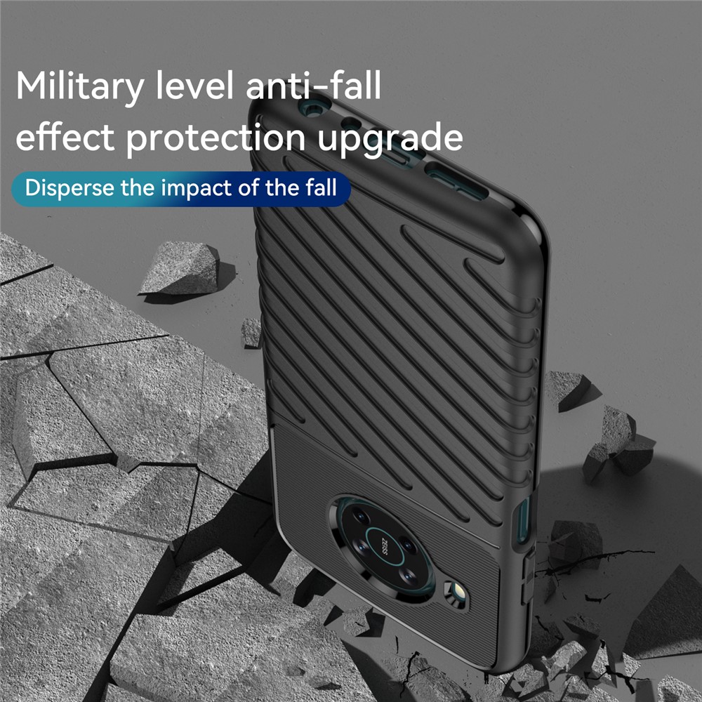 Thunder Series Twill Texture Thickened Strong Protection Soft TPU Anti-Scratch Protective Cover for Nokia X100 - Black-7