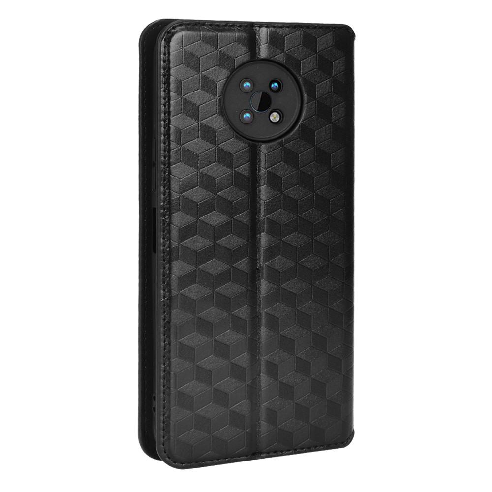 For Motorola Moto G50 Wallet Fashionable Rhombus Pattern Imprinted Cell Phone Case PU Leather + TPU Protective Cover with Stand - Black-7