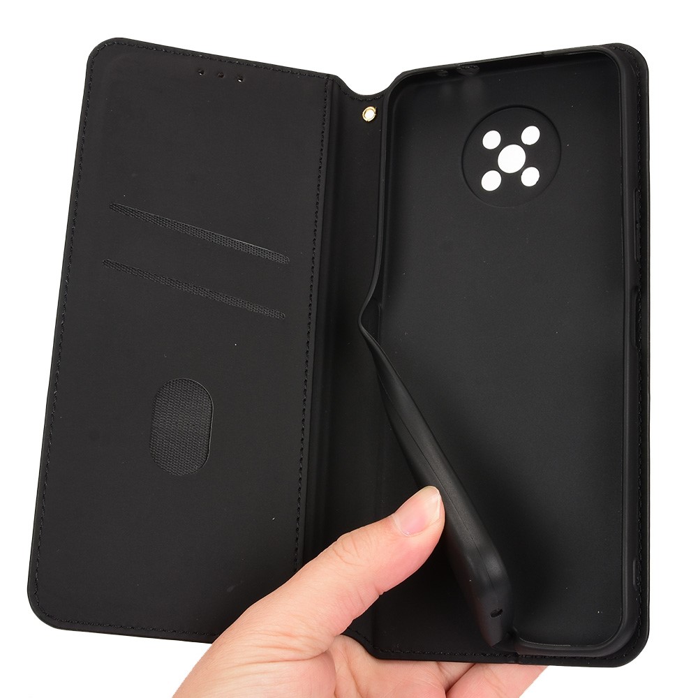 For Motorola Moto G50 Wallet Fashionable Rhombus Pattern Imprinted Cell Phone Case PU Leather + TPU Protective Cover with Stand - Black-9