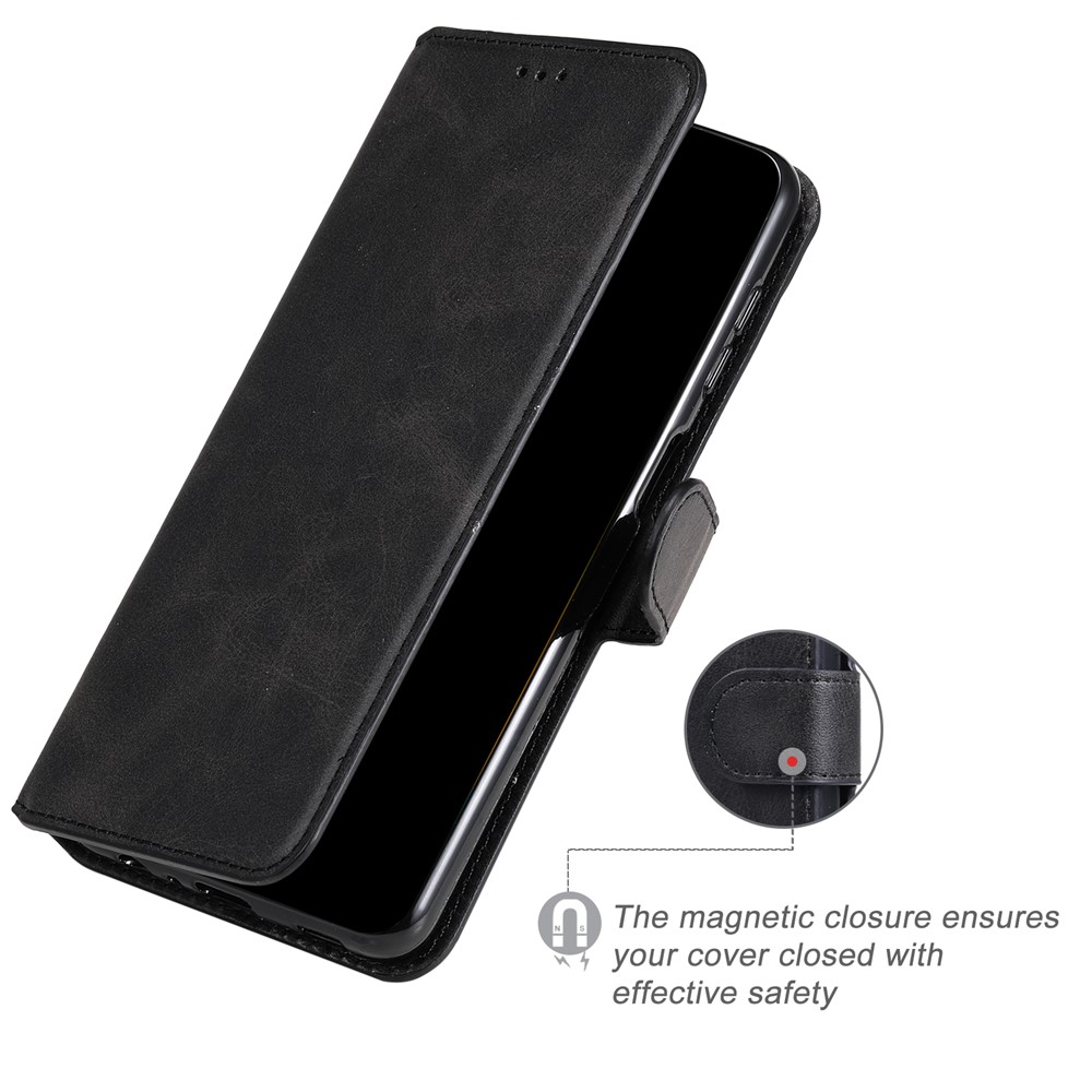 Scratch-resistant Anti-fall PU Leather Wallet Phone Case Protective Cover with Stand for Nokia G300 - Black-10