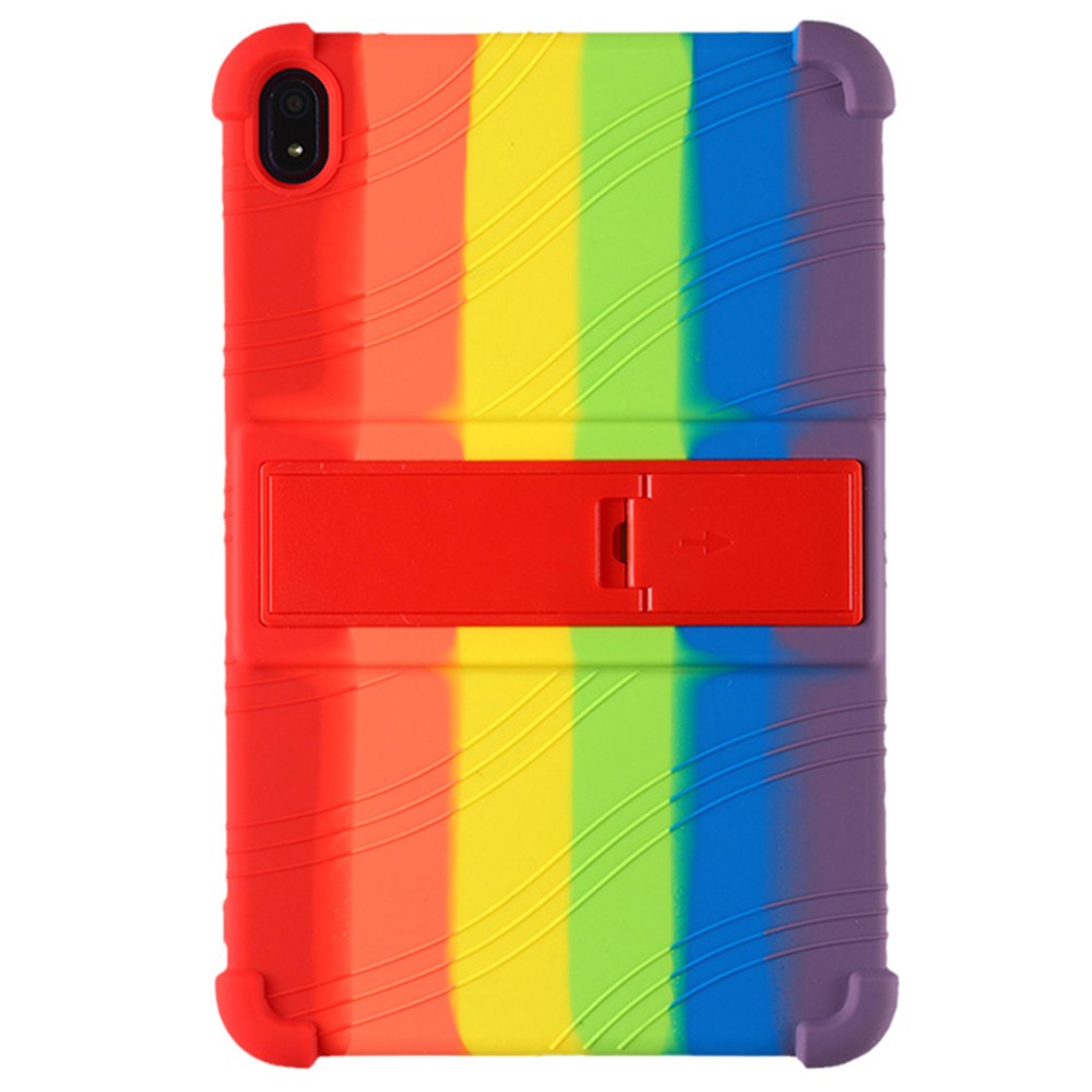 Flexible Silicone Tablet Shell for Nokia T20 Cover with Foldable Supporting Kickstand - Multi-color-2