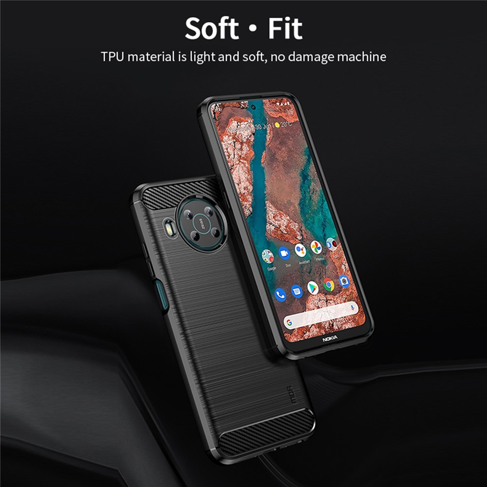 MOFI JK TPU Series-1 for Nokia X100 Phone Cover Carbon Fiber Texture Soft TPU Brushed Surface Anti-scratch Cell Phone Case - Black-3