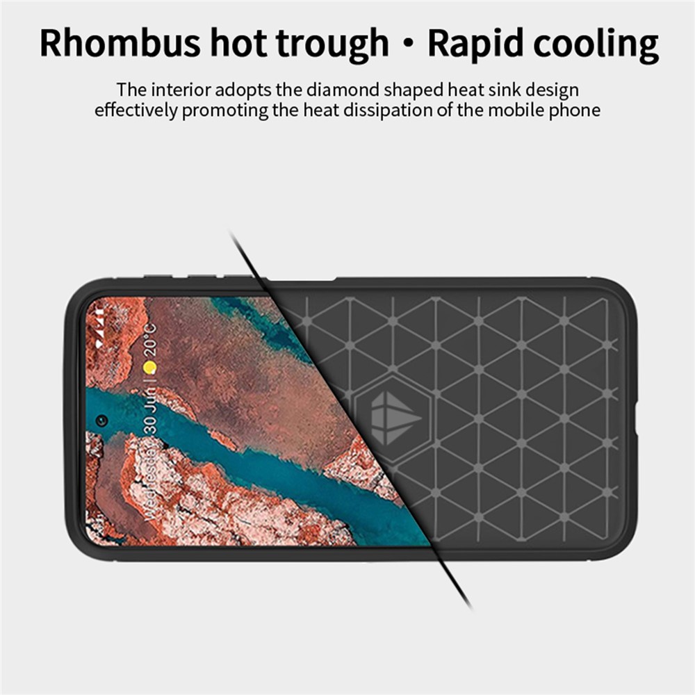 MOFI JK TPU Series-1 for Nokia X100 Phone Cover Carbon Fiber Texture Soft TPU Brushed Surface Anti-scratch Cell Phone Case - Black-5