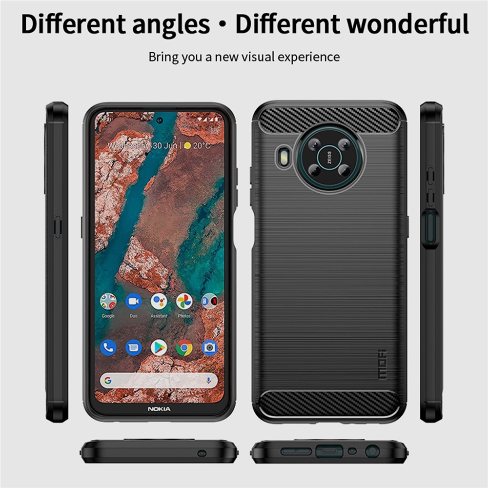MOFI JK TPU Series-1 for Nokia X100 Phone Cover Carbon Fiber Texture Soft TPU Brushed Surface Anti-scratch Cell Phone Case - Black-7