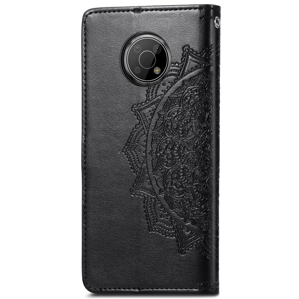 Mandala Embossed Phone Case for Nokia G300 Shockproof Phone Cover Protective Shell with Stand Wallet - Black-3