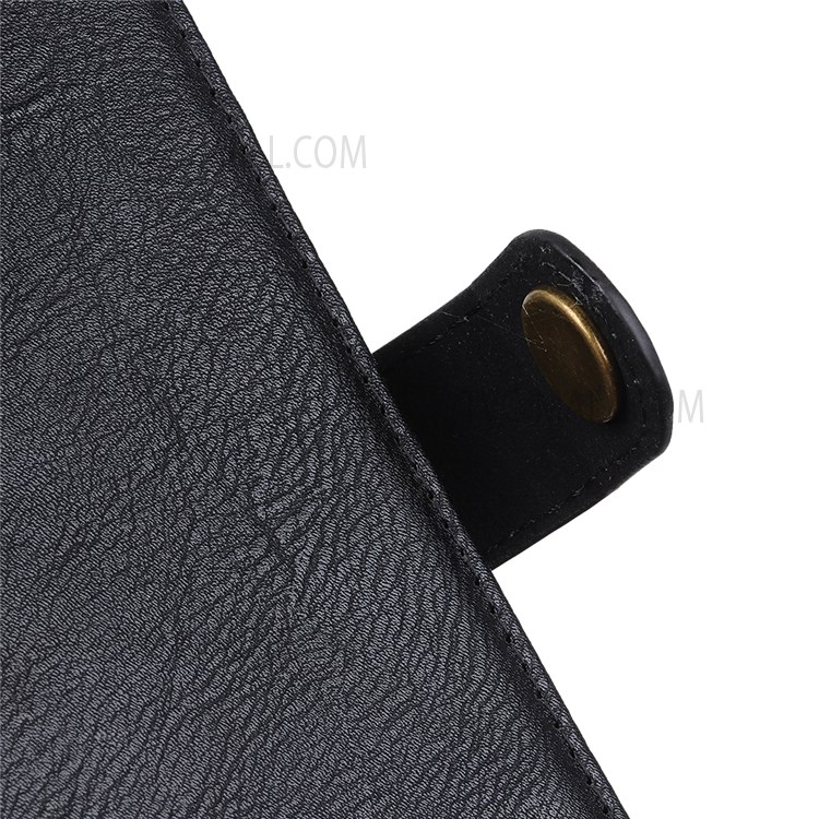 KHAZNEH Textured PU Leather Phone Case for Nokia C20 Plus, Wallet Stand Magnetic Clasp Cover - Black-7