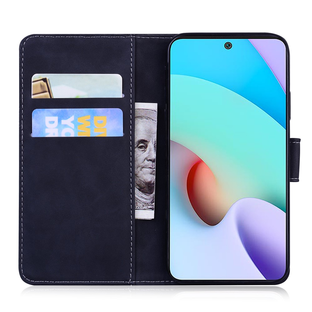 For Nokia G11/G21 Full Protection PU Leather Wallet Phone Case Tiger Pattern Imprinted Magnetic Closure Stand Shockproof Flip Cover - Black-4