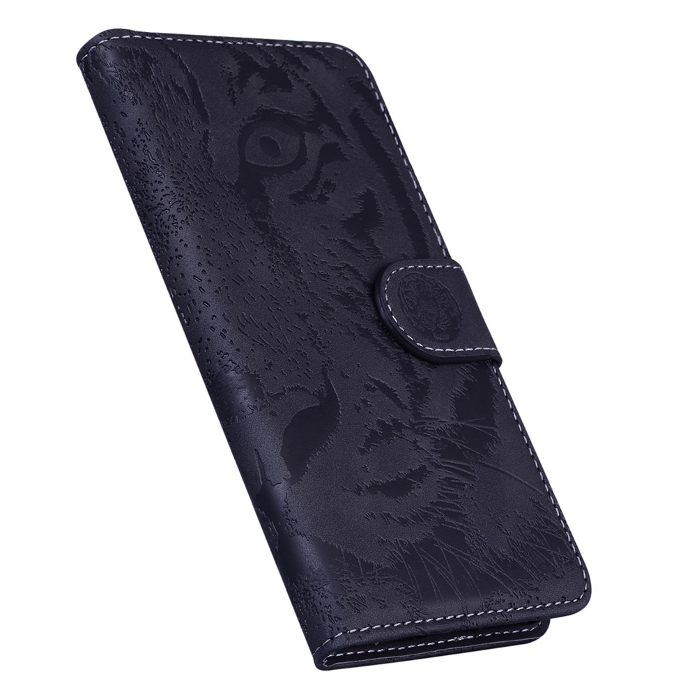 For Nokia G11/G21 Full Protection PU Leather Wallet Phone Case Tiger Pattern Imprinted Magnetic Closure Stand Shockproof Flip Cover - Black-5