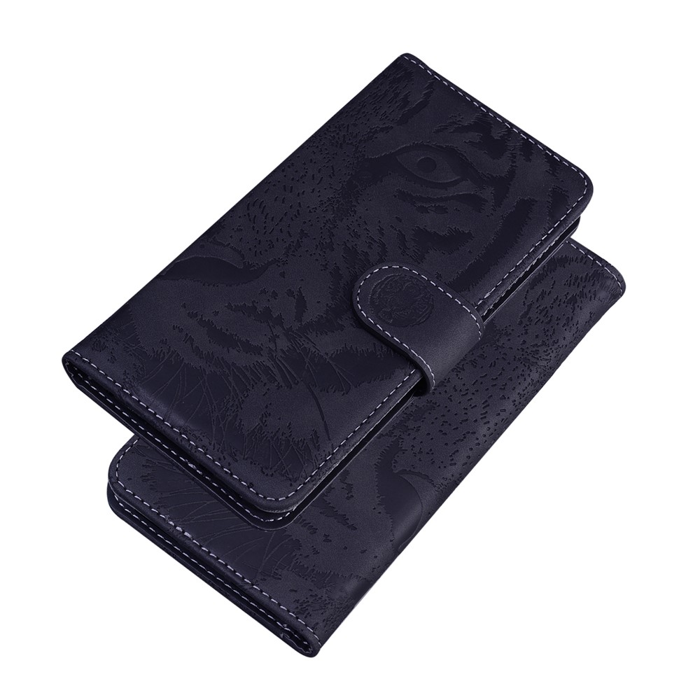 For Nokia G11/G21 Full Protection PU Leather Wallet Phone Case Tiger Pattern Imprinted Magnetic Closure Stand Shockproof Flip Cover - Black-6