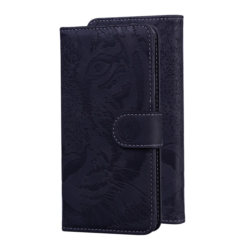 For Nokia G11/G21 Full Protection PU Leather Wallet Phone Case Tiger Pattern Imprinted Magnetic Closure Stand Shockproof Flip Cover - Black-7