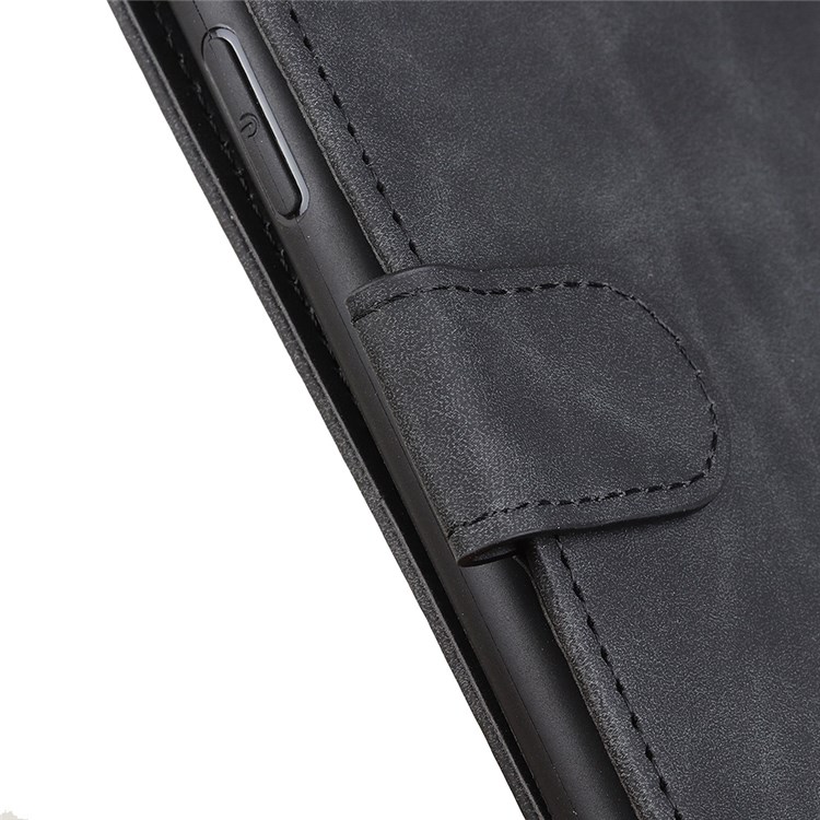 KHAZNEH for Nokia X100 PU Leather Retro Texture Phone Case Wallet Stand TPU Shockproof Interior Magnetic Closure Protective Cover - Black-6