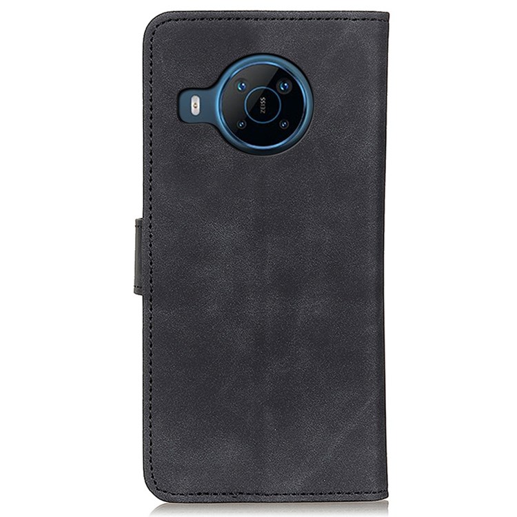KHAZNEH for Nokia X100 PU Leather Retro Texture Phone Case Wallet Stand TPU Shockproof Interior Magnetic Closure Protective Cover - Black-8