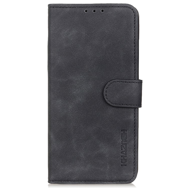KHAZNEH for Nokia X100 PU Leather Retro Texture Phone Case Wallet Stand TPU Shockproof Interior Magnetic Closure Protective Cover - Black-9