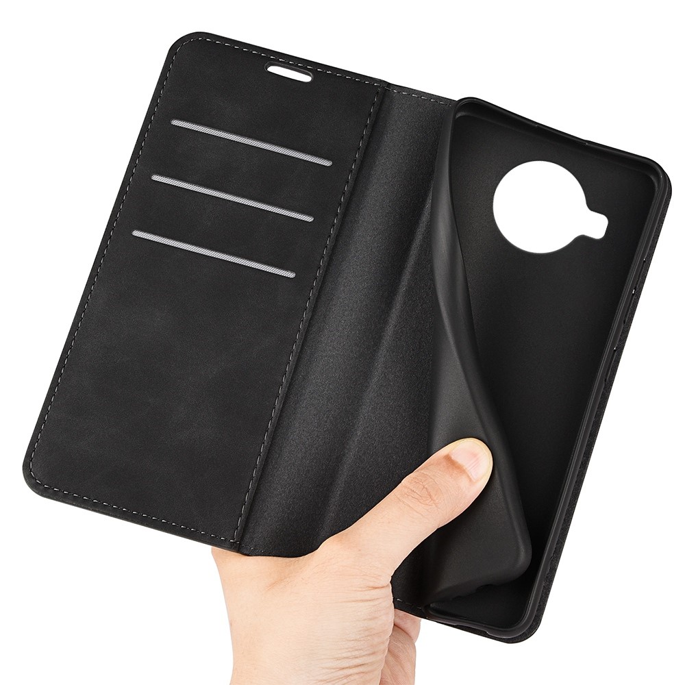 For Nokia X100 Skin Touch Feeling PU Leather + TPU Mobile Phone Case Stand Wallet Shockproof Cover - Black-4